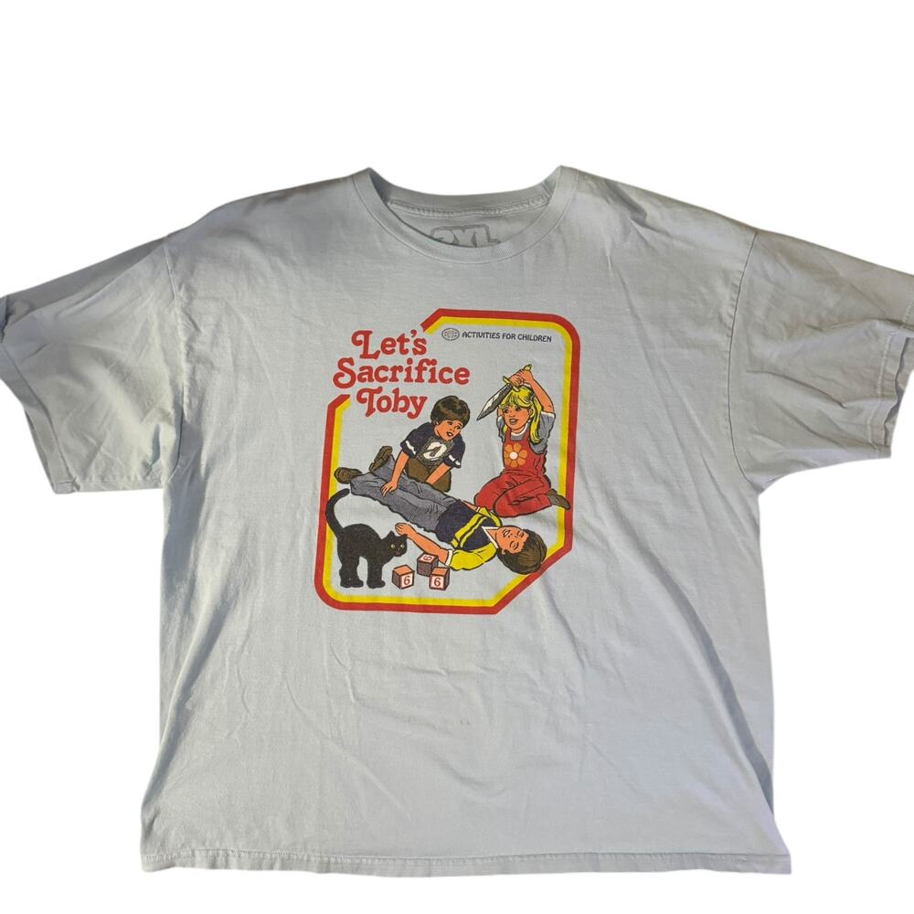 Busted Tees T Shirt Activities for Children Let's Sacrifice Toby 2XL